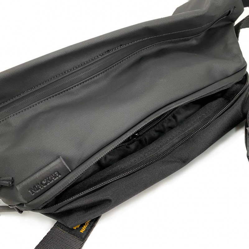 Мужская сумка слинг Mackar Urban через плечо черная - 10 фото