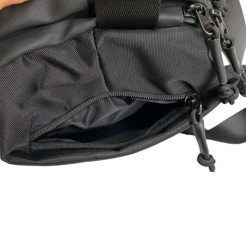 Мужская сумка слинг Mackar Urban через плечо черная - 12 фото