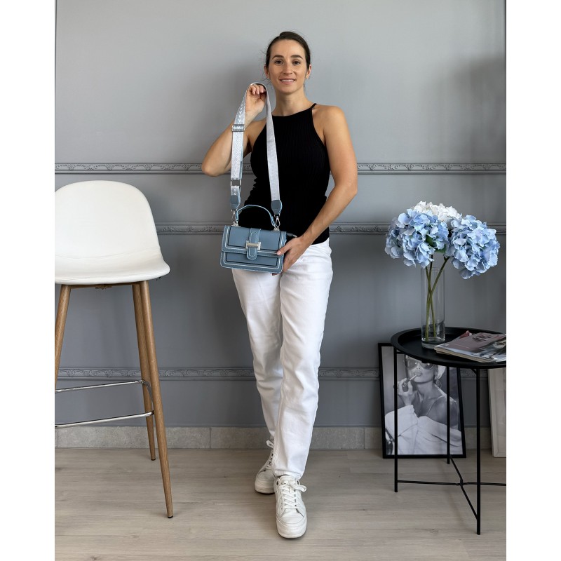 Жіноча сумка крос боді Corinne блакитна - 2 фото