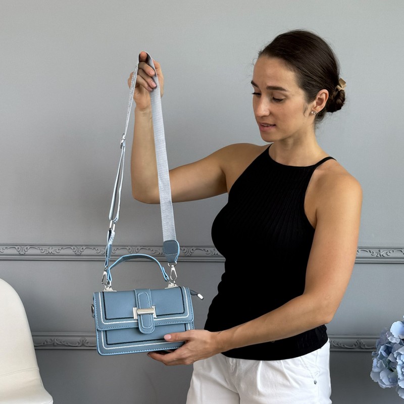 Жіноча сумка крос боді Corinne блакитна - 1 фото