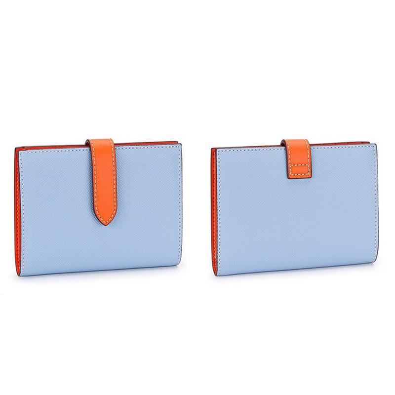 Жіночий шкіряний гаманець Emeline блакитний- 1 Жіночий шкіряний гаманець Emeline блакитний - 1 фото