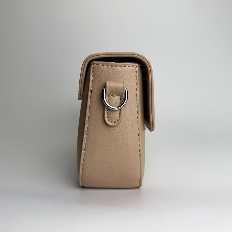 Женская сумка кросс боди Marie светло-коричневая - 9 фото