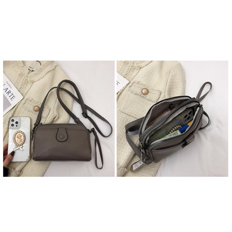 Жіноча шкіряна сумка через плече Federica бежева - 6 фото