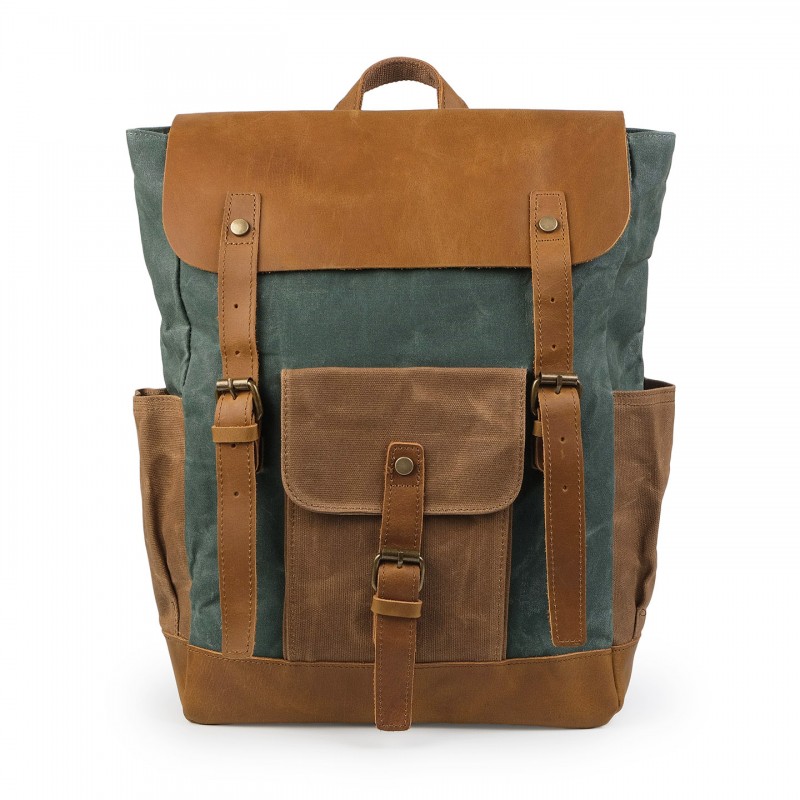 Мужской городской рюкзак Jacob изумрудный - 9 фото