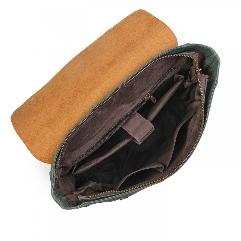 Мужской городской рюкзак Jacob изумрудный - 8 фото