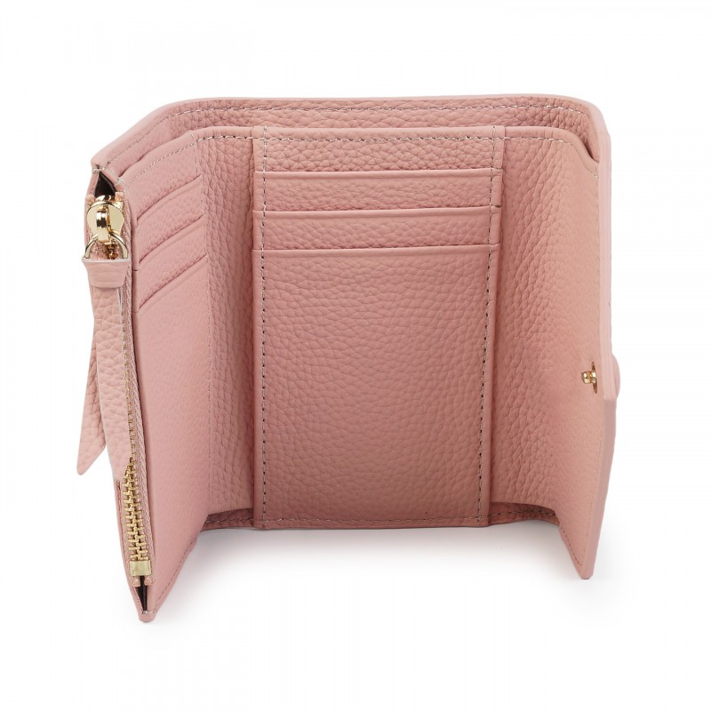 Женский кожаный кошелек Ellie светло-розовый - 6 фото