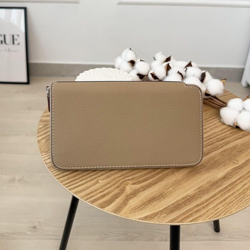 Женский кожаный кошелек Candice бежевый - 3 фото