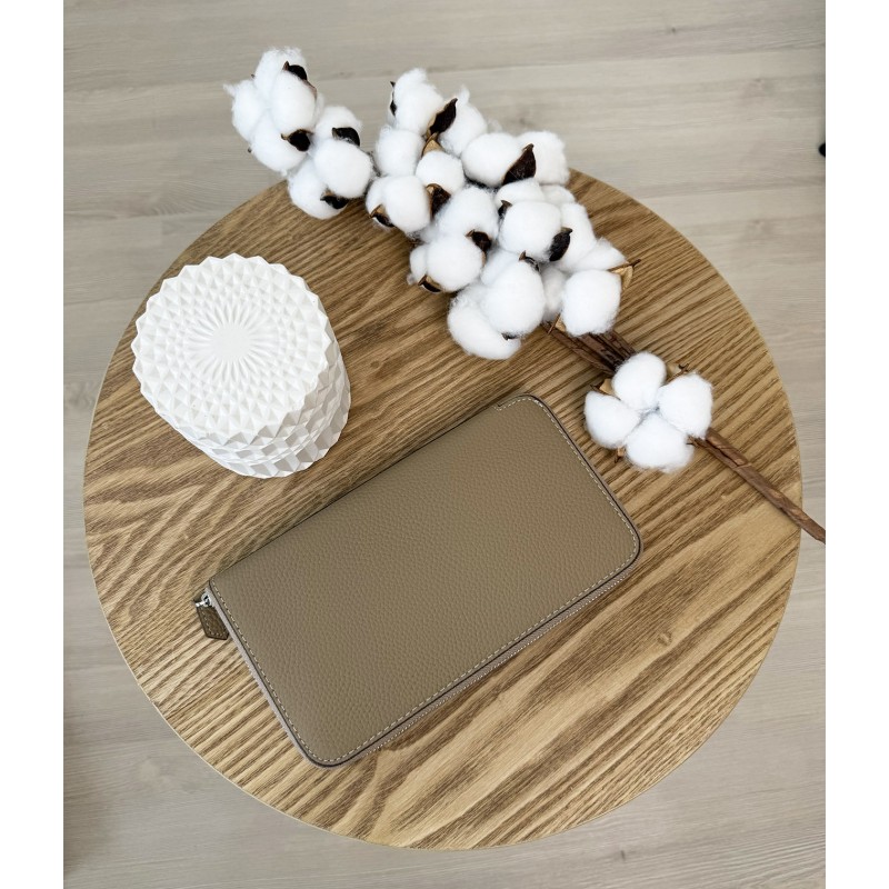 Женский кожаный кошелек Candice бежевый - 1 фото