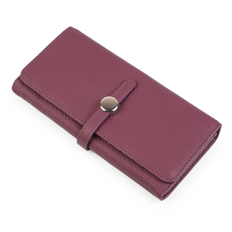 Жіночий шкіряний гаманець Vicki фіолетовий - 5 фото