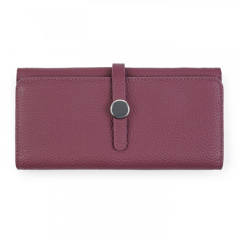 Женский кожаный кошелек Vicki фиолетовый - 3 фото