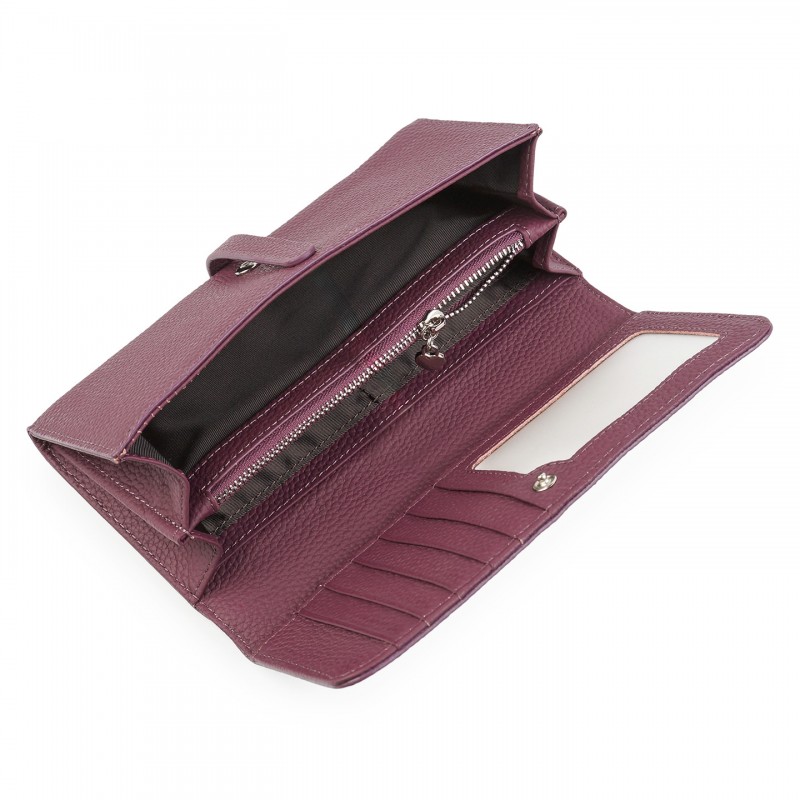 Женский кожаный кошелек Vicki фиолетовый - 1 фото