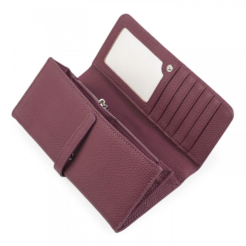 Жіночий шкіряний гаманець Vicki фіолетовий - 2 фото