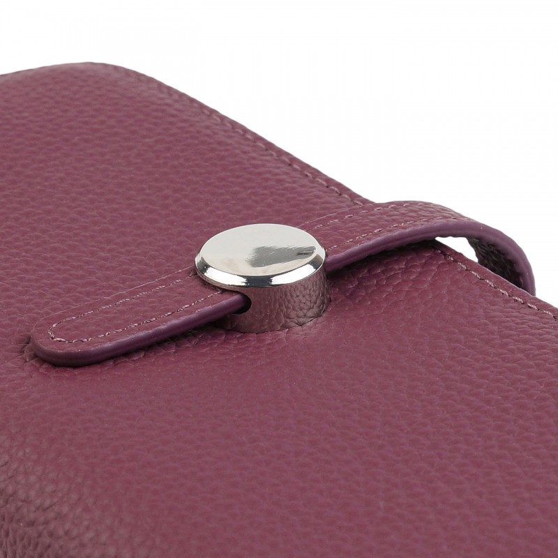 Жіночий шкіряний гаманець Vicki фіолетовий - 4 фото