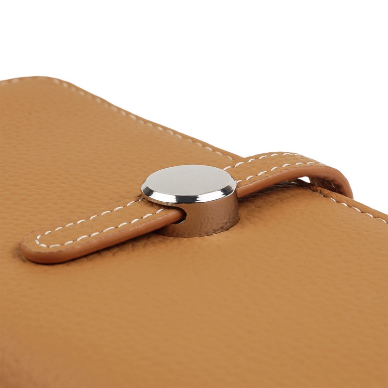 Женский кожаный кошелек Vicki светло-коричневый - 3 фото