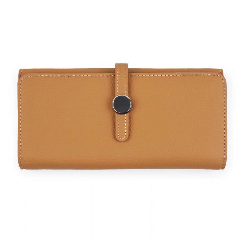 Жіночий шкіряний гаманець Vicki світло-коричневий - 4 фото