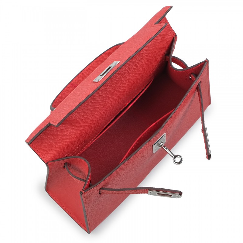 Жіноча шкіряна сумка Kelly 22 червона - 2 фото