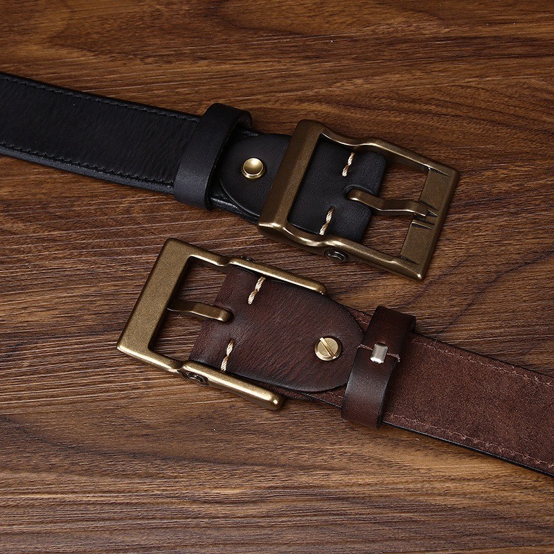 Мужской кожаный ремень Clayton светло-коричневый - 3 фото