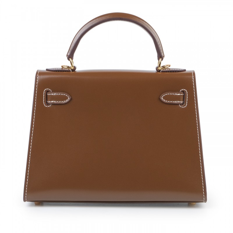 Жіноча шкіряна сумка Nicole 22 коричнева - 3 фото