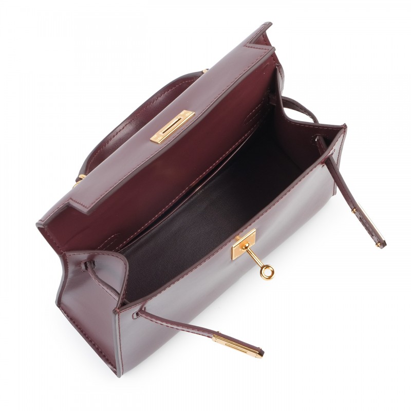 Жіноча шкіряна сумка Nicole 22 бордова - 2 фото