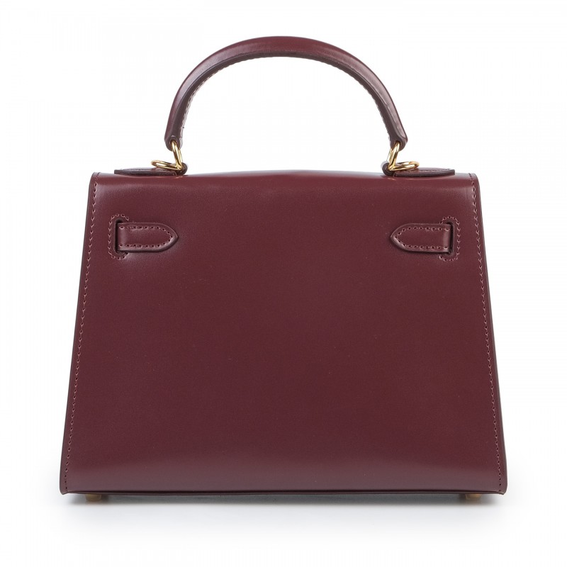 Женская кожаная сумка Nicole 22 бордовая - 3 фото