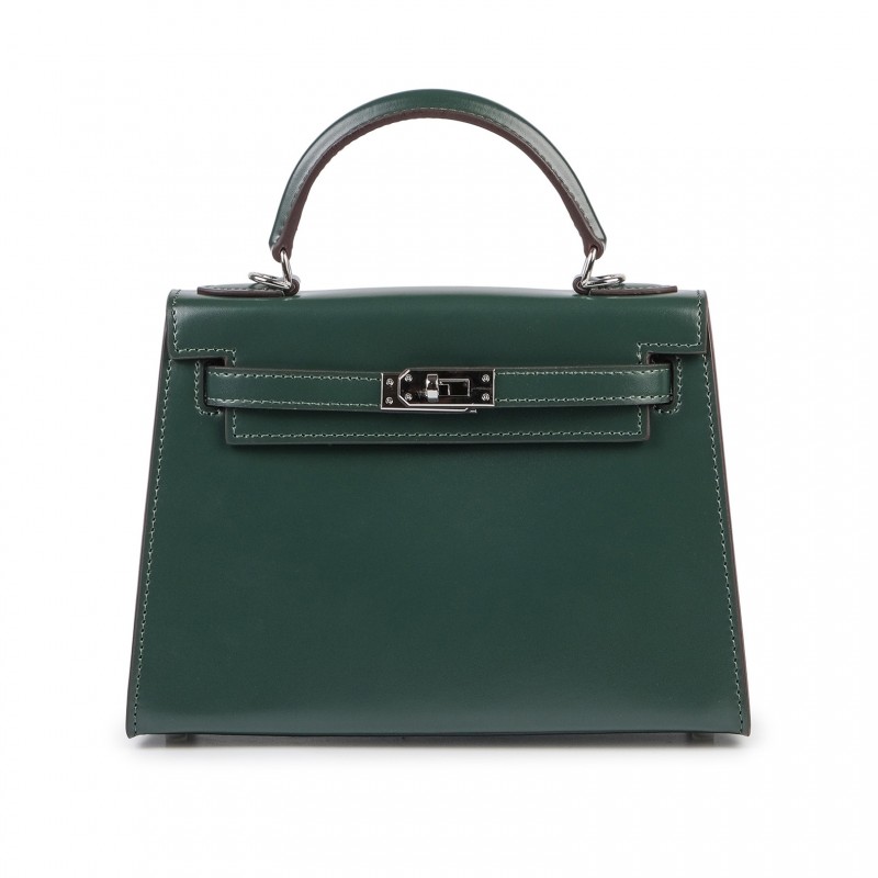 Женская кожаная сумка Nicole S 22 темно-зеленая фото