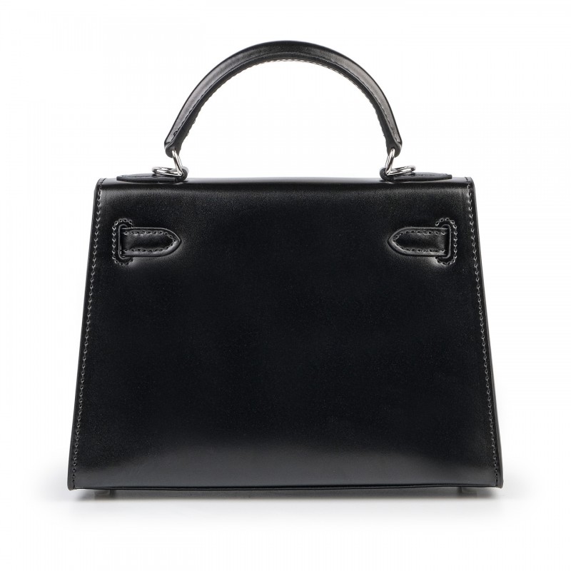 Жіноча шкіряна сумка Nicole S 22 чорна - 5 фото