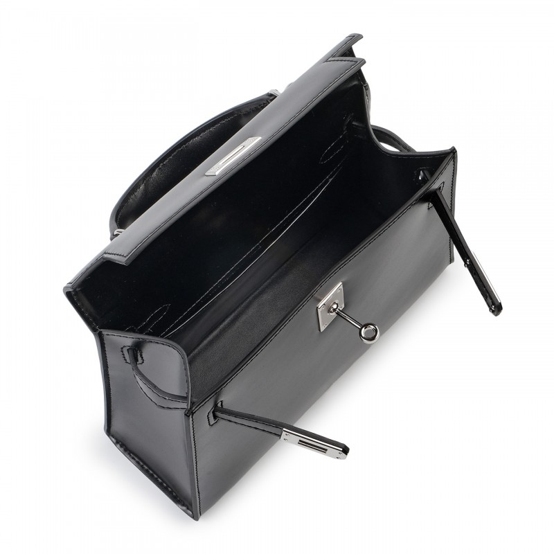 Жіноча шкіряна сумка Nicole S 22 чорна - 4 фото