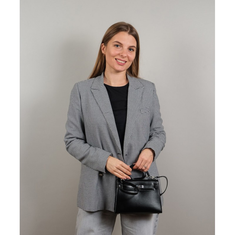 Женская кожаная сумка Nicole S 22 черная - 2 фото