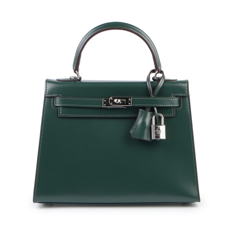 Женская кожаная сумка Nicole S 25 темно-зеленая фото