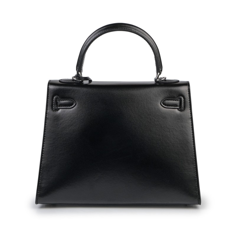 Женская кожаная сумка Nicole S 25 черная - 3 фото