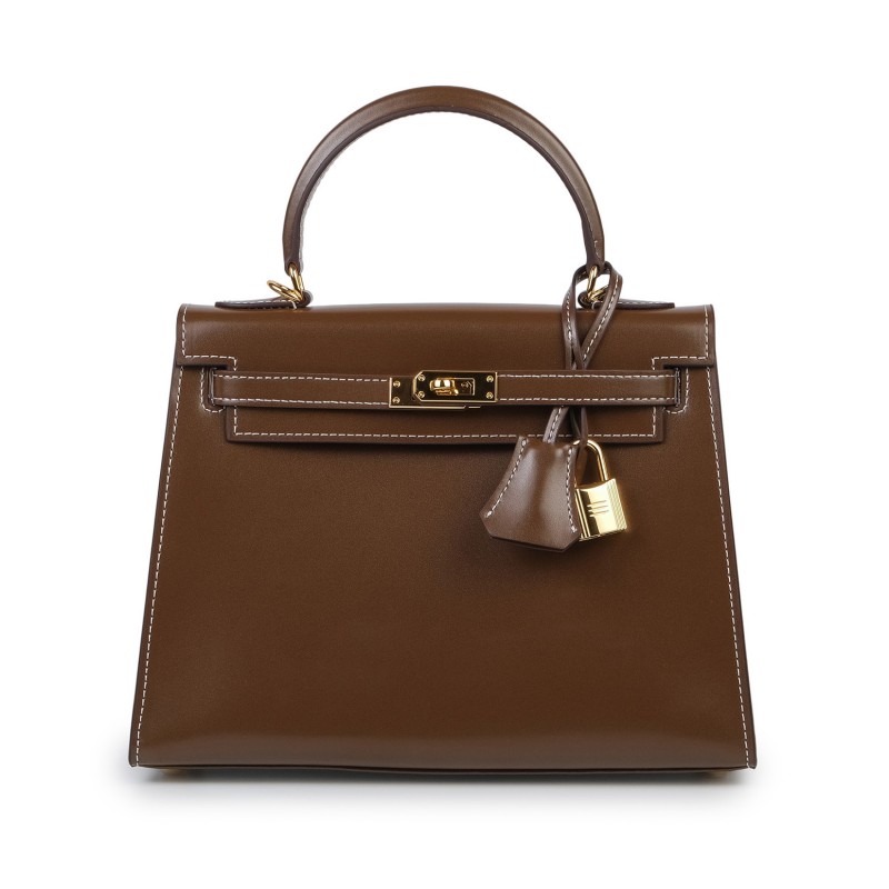 Жіноча шкіряна сумка Nicole 25 коричнева фото