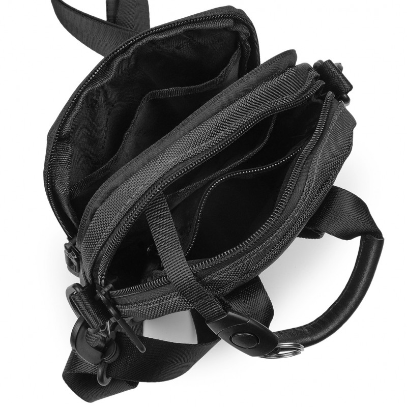 Мужская сумка барсетка через плечо Henry серая - 4 фото