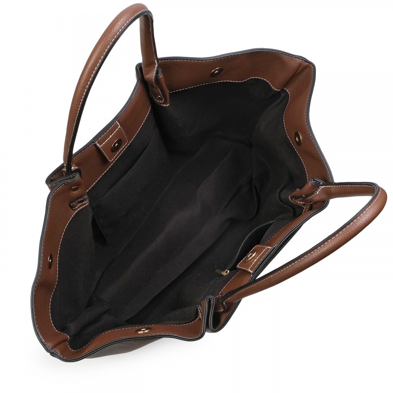 Женская сумка тоут Phyllis коричневая - 4 фото