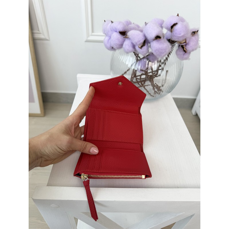 Женский кожаный кошелек Ellie красный - 2 фото