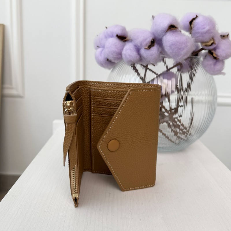 Женский кожаный кошелек Ellie светло-коричневый - 2 фото