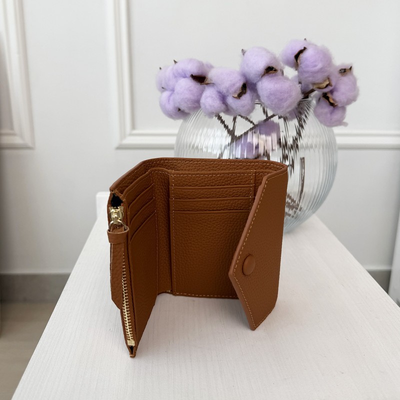 Женский кожаный кошелек Ellie коричневый - 1 фото