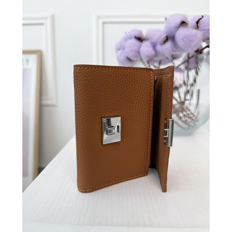 Жіночий шкіряний гаманець Monique коричневий - 1 фото