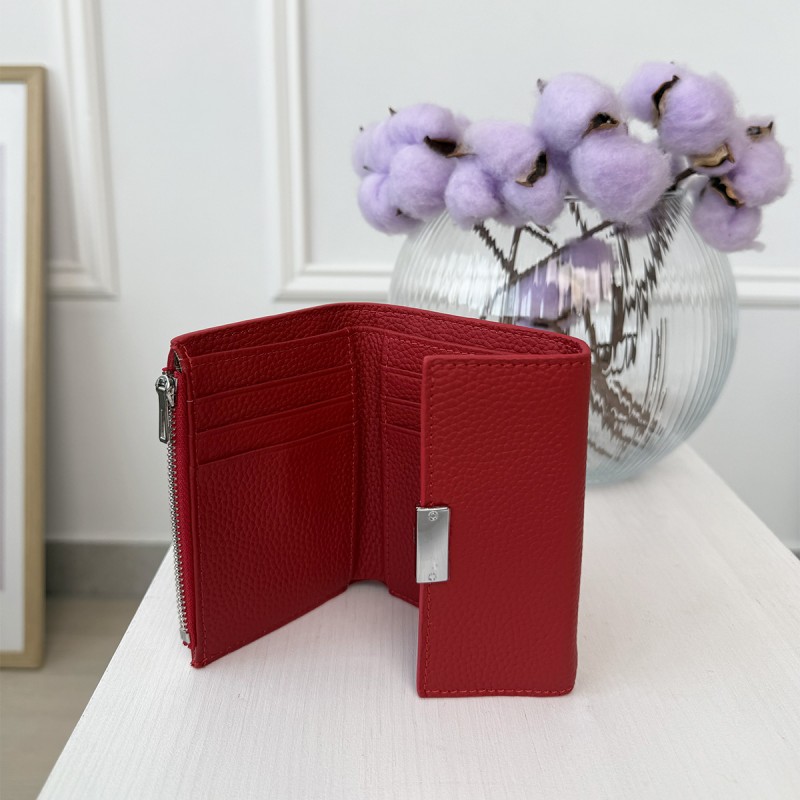 Жіночий шкіряний гаманець Monique червоний - 1 фото