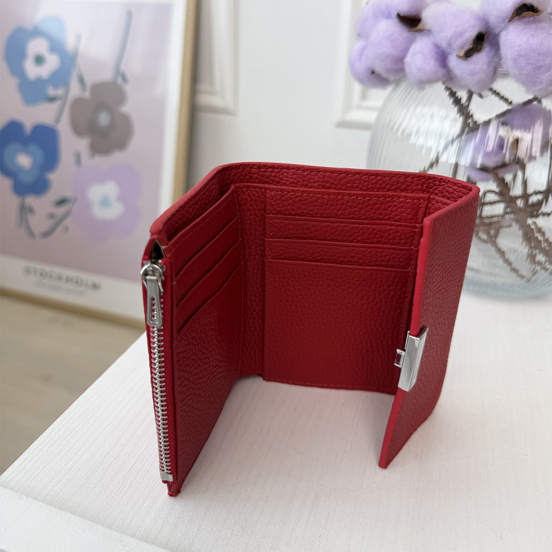 Жіночий шкіряний гаманець Monique червоний - 2 фото