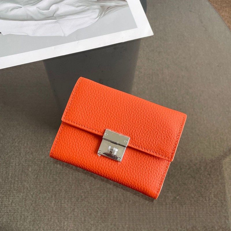Жіночий шкіряний гаманець Monique помаранчевий - 6 фото