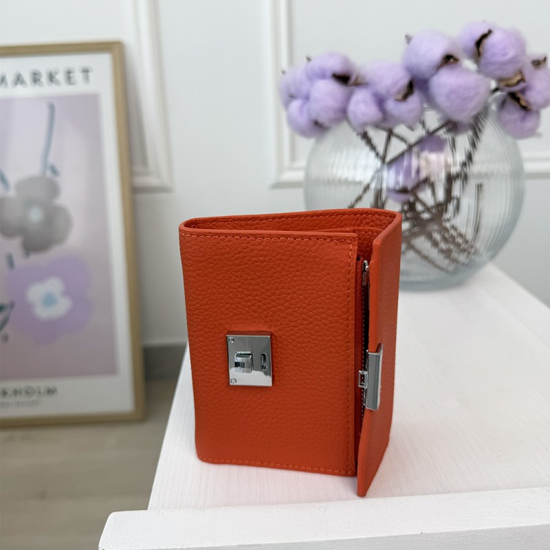 Жіночий шкіряний гаманець Monique помаранчевий - 2 фото
