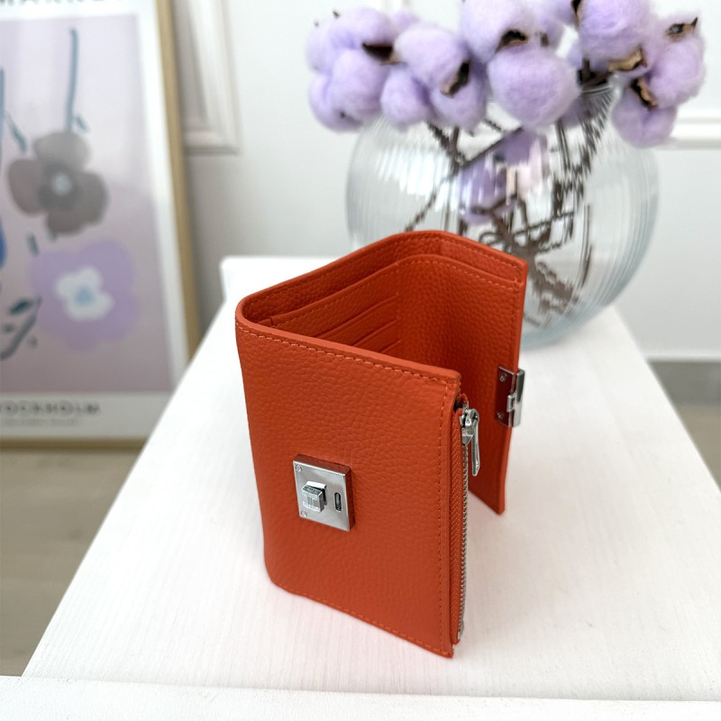 Жіночий шкіряний гаманець Monique помаранчевий - 1 фото