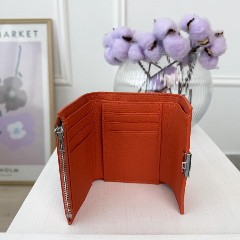 Жіночий шкіряний гаманець Monique помаранчевий - 3 фото