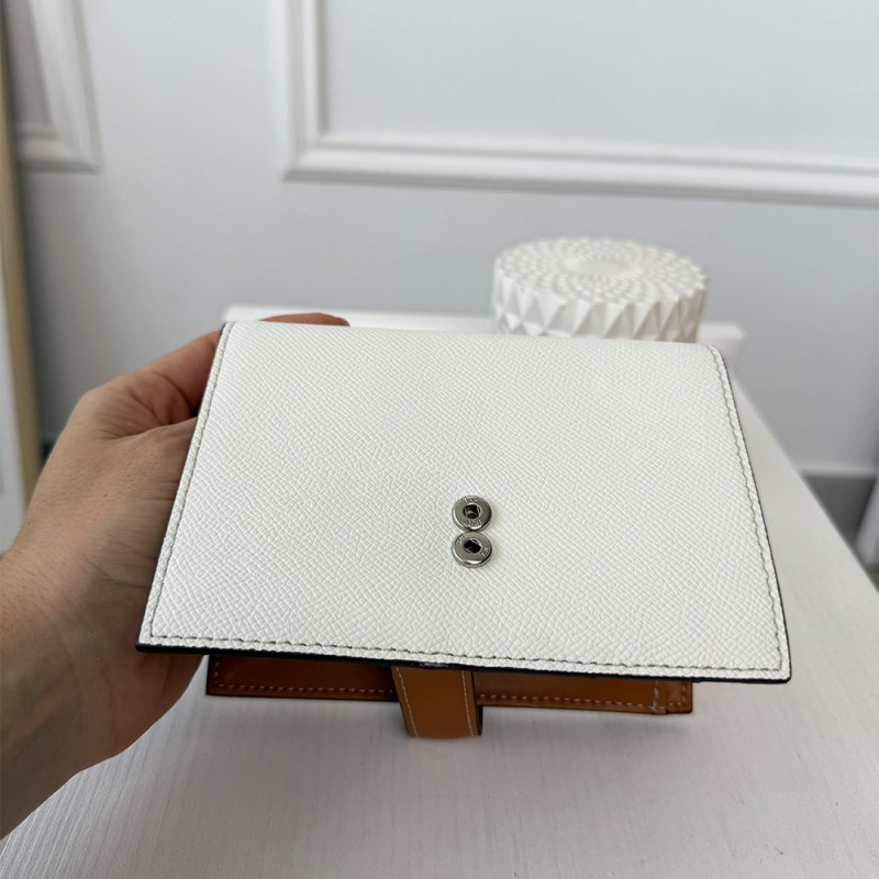 Женский кожаный кошелек Emeline белый - 3 фото