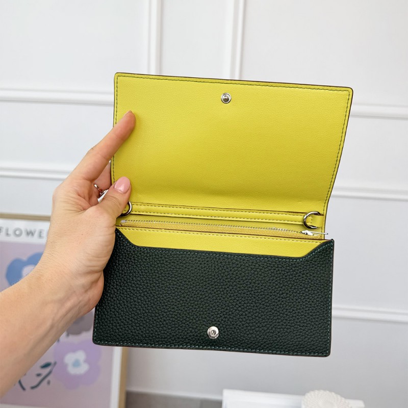 Жіночий шкіряний клатч Shona темно-зелений - 5 фото