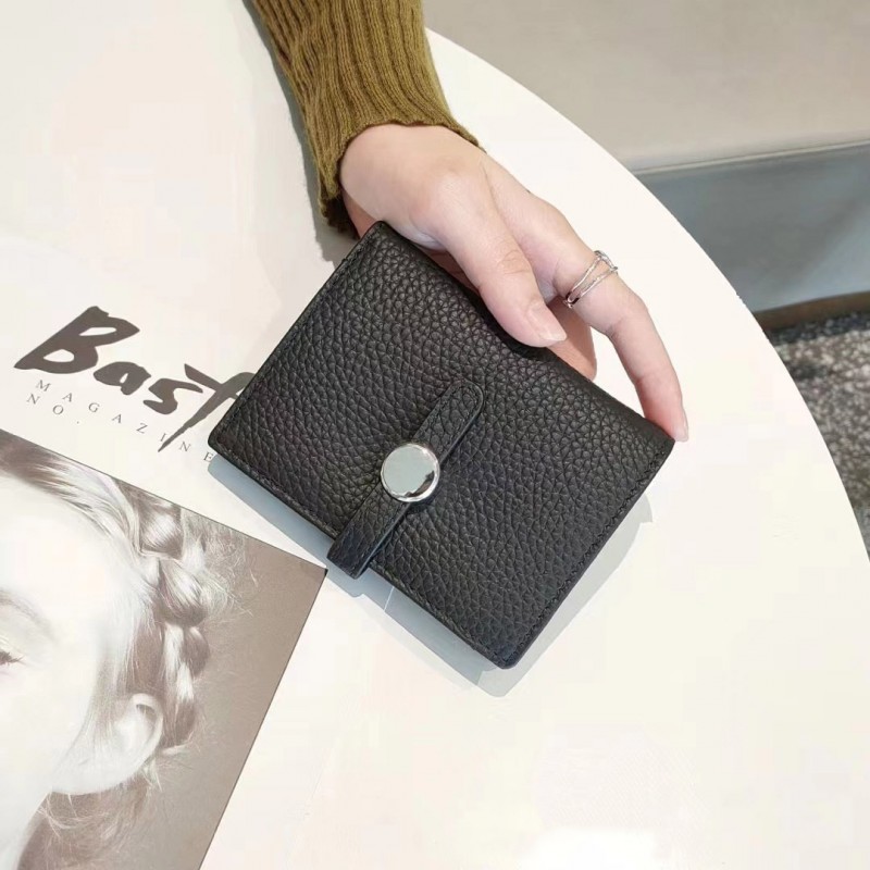 Жіночий шкіряний гаманець Annie чорний - 2 фото