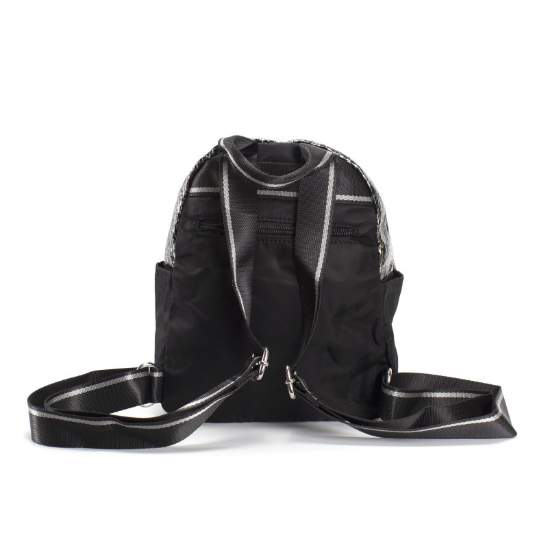 Жіночий рюкзак Juliet чорний з сріблом - 3 фото