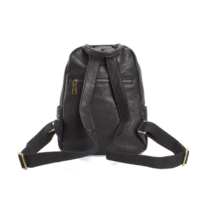 Женский кожаный рюкзак Eliza черный - 3 фото