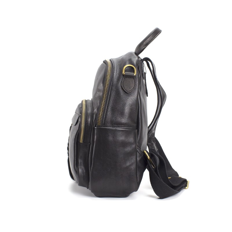 Жіночий шкіряний рюкзак Fiona чорний - 2 фото