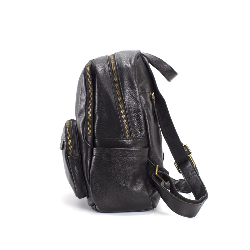 Женский кожаный рюкзак Freedom черный - 3 фото